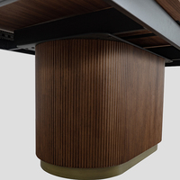 Meubles de salle à manger, table à manger extensible en bois de noyer luxueuse et élégante pour 8 à 10 personnes