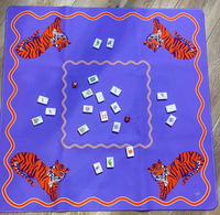 Tapis de jeu carré Oriental Magpie Cloud Mahjong Fortune Fa antidérapant et insonorisant pour le divertissement du Mahjong chinois