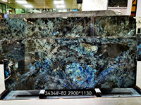 Newstar Usine Labradarite Bleu Marbre Grande Dalle Pierre Naturelle Marbre pour Villa Carrelage