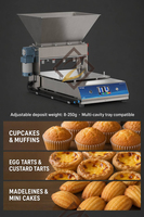 Machine automatique de dépose de pâte à gâteau en acier inoxydable avec système de remplissage multi-buses pour la production de boulangerie commerciale