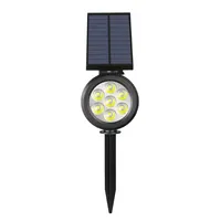 Açık 7LED zemin fiş lambası IP65 su geçirmez villa avlu çim lambası güneş spot ışığı