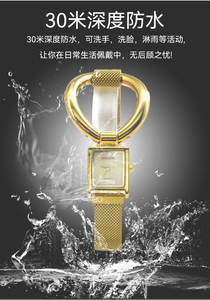 นาฬิกาผู้หญิงสีทองขนาดเล็กหรูหราเรียบง่ายและหรูหราเหมาะสำหรับการเดินทางให้ผิวกระจ่างใส - Product Image 3