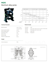 15 petites pompes pneumatiques à double diaphragme en alliage d'aluminium MK50, autres machines de transformation alimentaire