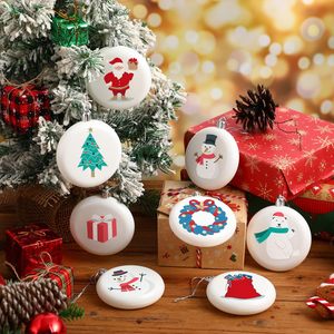 Decorazioni Natalizie Rotonde Bianche Opache in Plastica da 3,15 Pollici, Design Moderno per Albero <span class=keywords><strong>di</strong></span> <span class=keywords><strong>Natale</strong></span> e Fai-da-Te - Product Image 2