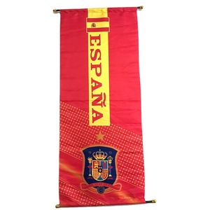 Drapeaux d'équipe - Pays-Bas, Portugal, <span class=keywords><strong>Brésil</strong></span>, France - Longue décoration murale en soie satinée - Product Image 5