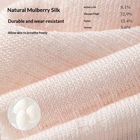 Chaussettes courtes en soie de mûrier pour femme, fines, en maille, respirantes, post-partum, unies, sans coutures, mi-mollet, pour l'été