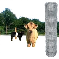 Clôture de ferme 3 pieds x 164 pieds en acier galvanisé, grillage tissé pour la protection des chèvres, des bovins, des cerfs et du bétail, utilisation en cour