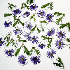 モンゴルのタンポポ青い花茎付きDIYナチュラルチャームアクセサリーネックレスとギフトやパーティー用ブレスレット - Product Image 3