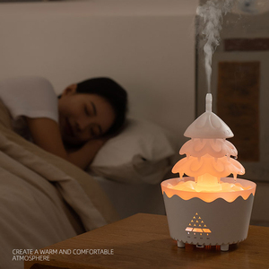USB 7-Color Changing Christmas Tree-Themed Raindrop <b>Humidifier</b> 250ML Aromatherapy Diffuser for Hotels Households Christmas - Product Image 5