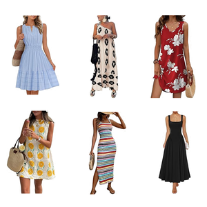 Compra al por Mayor de Vestidos Casuales Estampados de Algodón/Poliéster para Mujer Adulta - Envío Rápido, Estilos Variados, Proveedor Mayorista Sin Marca, Guangdong - Product Image 1