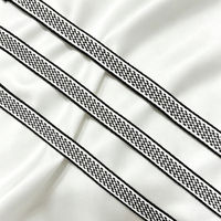 Ruban décoratif en polyester tissé à motif géométrique diamanté pour vêtements, chaussures, sacs à main, accessoires de bagages – Vente en gros