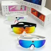 Lunettes de sport intelligentes 8MP 1200P avec caméra, traduction IA, lunettes de soleil intelligentes, lunettes de sport pour le ski, le cyclisme, le motocross