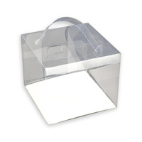 Boîte à gâteau transparente portable pour mousse d'anniversaire, options de 4, 5, 6, 8 pouces pour l'emballage alimentaire