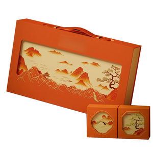 Caja de Pastel Lunar China Personalizada de Lujo con Logotipo Impreso en Relieve, Reciclable, para Panadería, Empaque de Alimentos de Papel al por Mayor - Product Image 3