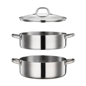 Deshilang Stainless Steel Double Layer <b>Steamer</b> 304 Grade For Gas And Induction Cookers With Lid - Product Image 1