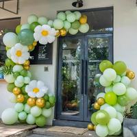 Kit d'arche de ballons en PVC pliable, support doré, base remplissable d'eau, portable et durable pour mariage, anniversaire, vente en gros, OEM