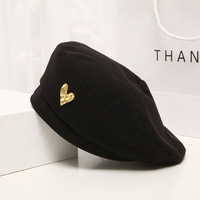 Bérets à paillettes pour femmes françaises, logo pour enfant, chapeau en coton, chic, original gg luxe