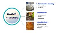 Chaux calcaire industrielle en vrac, pureté 95%, hydroxyde de calcium, granulométrie 200 mesh, certification ISO9001 pour les eaux usées