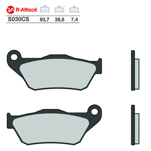 R-Attack S030CS ผ้าเบรกมอเตอร์ไซค์ คาร์บอนเซรามิก ด้านหน้า R90 ได้รับการรับรอง - Product Image 1
