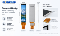 Module d'affichage à bande longue TFT LCD ultra large de 7 pouces Kingtech 280x1424 MIPI pour appareils embarqués