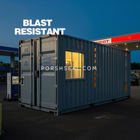 Bâtiment résistant aux explosions 20FT 40FT Maison préfabriquée Maisons modulaires Salle familiale secrète pour conteneur antidéflagrant