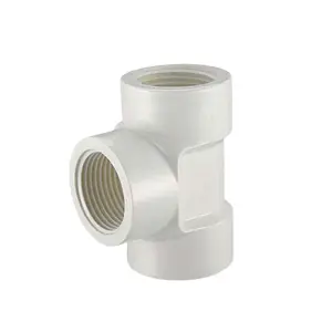 25mm 110 Mm Pvc Socket Joint Saddle Conduit Tee Reducer De Pvc Pipe Oblique Reducing Female Tee Pipe Fitting