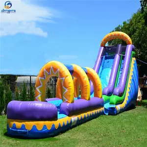 Crazy Fun Kids & Adults Inflatable Aqua Slide Huge Inflatable Slip Slide Water Surf