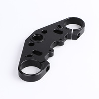 Support triple supérieur universel pour motos, accessoires, pièces en alliage d'aluminium usinées CNC, sur mesure, fabriqué en Chine