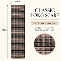 Écharpe tricotée haut de gamme en laine et viscose respirante pour homme, châle à carreaux polyvalent, cadeau pour petit ami