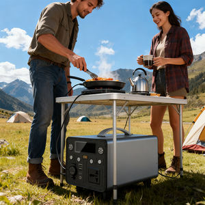 Station d'alimentation tout-en-un 6KG 500W 435.2Wh LiFePO4 à onde sinusoïdale pure avec allume-cigare 120W pour la cuisson en extérieur et la sauvegarde d'urgence à domicile - Product Image 6