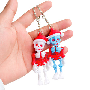 Juguete Promocional de Regalo, Llavero con Colgante de Gorro Navideño Impreso en 3D con Articulaciones Móviles, Juguete Colorido - Product Image 1