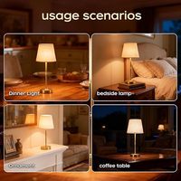 Lampe de chevet portable à hauteur réglable, style nordique, commande tactile, en métal, rechargeable, sans fil, fonctionnant sur batterie, ambiance lumineuse