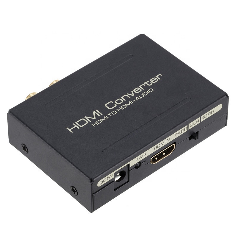 HDMI Audio Extractor Converter 5.1CH Audio Splitter 1080P Stereo Analog HDMI to HDMI Optical SPDIF RCA L/R Adapter Converters