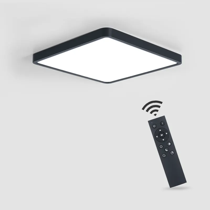 Sıcak satış akıllı kare tavan aydınlatma 2.4G uzaktan kumanda kısılabilir 36W akıllı LED tavan yatak odası için lamba ve oturma odası