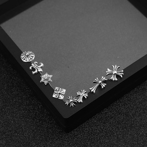 2026 Exquisite Retro Style Niche Design Cross <b>Stud</b> <b>Earrings</b> Silver Plated Unisex's Alloy <b>Earrings</b> Fashion Jewelry Wholesale - Product Image 1