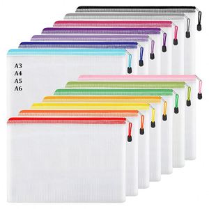 Bolsas de Malla Transparentes Personalizadas con Cierre, Bolsa Impermeable de Plástico para Documentos, Carpeta para Archivos A4, Bolsa Transparente de PVC para Documentos - Product Image 1