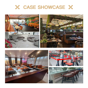 Sofás de Pared Personalizados para Cafeterías y <span class=keywords><strong>Restaurantes</strong></span> de <span class=keywords><strong>Comida</strong></span> Rápida, Muebles Comerciales para Catering - Product Image 6