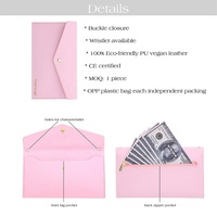 Hongbo Best-seller 14-Color Pebble Leather A6 Binder Wallet Wristlet Tab Enveloppes-Budget-Friendly Pack