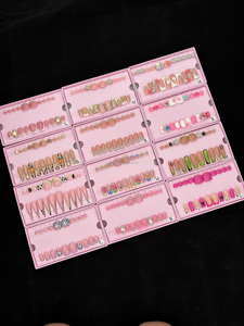 Diseños personalizados Juegos a juego de dedos de manos y <span class=keywords><strong>pies</strong></span> Prensa en las <span class=keywords><strong>uñas</strong></span> Venta al por mayor Embalaje a granel Logo Acrílico <span class=keywords><strong>Uñas</strong></span> artificiales - Product Image 4