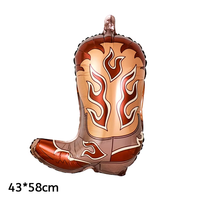Nouveau Western Cowboy Feuille Ballon chapeau chaussures cheval Botte En Forme De Ballon Fête D'anniversaire Décoration Fournitures Ballon Mexique Jouets