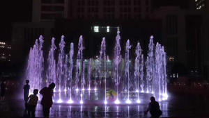 Fontaine Fontana Pre Jardino Grande Style moderne éclairage coloré extérieur musique danse enfants jouant au sol sec - Product Image 5