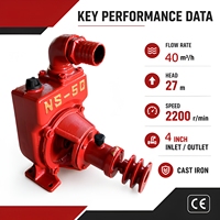 Pompe à eau diesel auto-amorçante OEM personnalisée de 2, 3, 4, 5 pouces NS-50 NS80 NS100 NS150 avec joint mécanique pour transfert d'eau de rivière