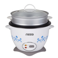 Cuisinière à riz électrique de couleur grise avec cuiseur vapeur et homologation CB