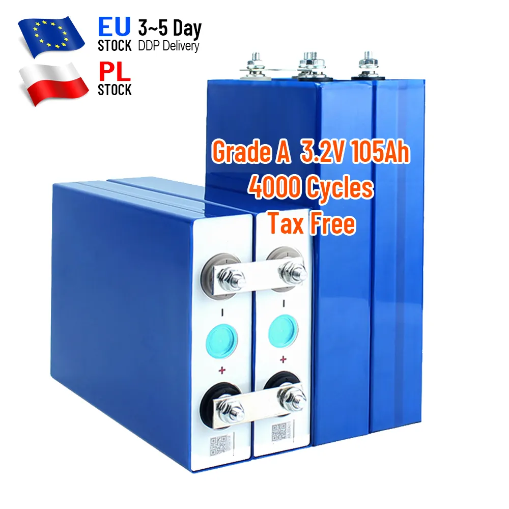 Prix des paris EU stock Pologne disponible 3.2V lithium lifepo4 105ah lf105 expédition rapide DDP livraison gratuite vers l'UE