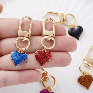 Nuevo Llavero Creativo con Corazón Brillante y Cierre Dorado, Amuleto <span class=keywords><strong>de</strong></span> <span class=keywords><strong>Amor</strong></span> Brillante para Bolsos, Llaves, Regalos <span class=keywords><strong>de</strong></span> San Valentín - Product Image 5