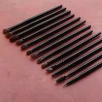 IPRESTA Nouveau lot de 21 pinceaux de maquillage en bois, outils de beauté noirs pour marque cosmétique