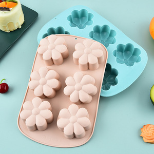 Hoa hình dạng bánh nướng khuôn thực phẩm lớp <span class=keywords><strong>Silicone</strong></span> nướng bánh khuôn bánh nướng thạch bánh công cụ cho nhà nướng sử dụng - Product Image 4