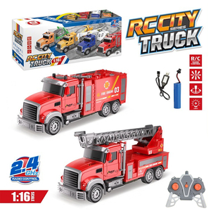 Camión de Bomberos de Control Remoto 2.4G 1/16 con Tanque de Agua, Vehículo de Ingeniería RC para Niños, Juego de Conducción Interior y Exterior, Regalo de Cumpleaños - Product Image 1