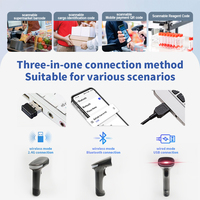 Escáner de Códigos de Barras Inalámbrico Bluetooth USB 2D Tres en Uno JR JR05W, Lector de Códigos QR Rápido, Dispositivo de Escaneo Conveniente para Inventario