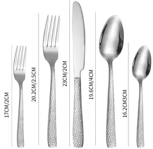 2023 Chất lượng cao nhà hàng khách sạn đám cưới flatware20 24 40 Piece đặt Bạc muỗng nĩa dao thép không gỉ Bộ đồ ăn đặt